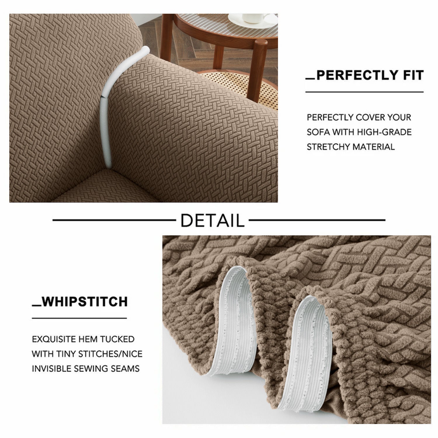 1PC Stretch Sofa Cover – Spandex Non-Slip Couch Slipcover, Washable & Pet-Friendly
