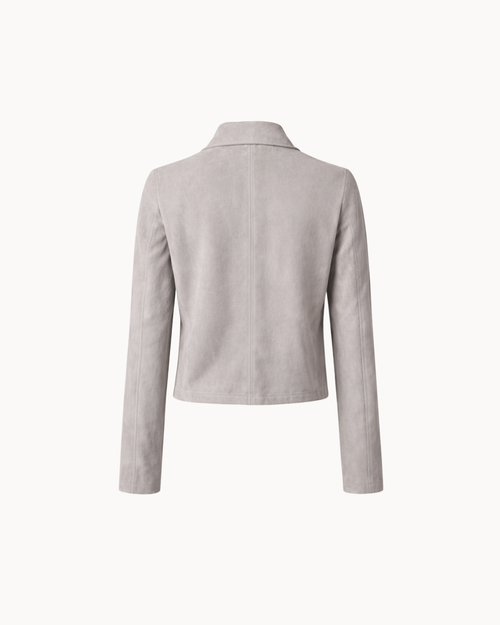 Vittoria Sheep Suede Jacket - Soft Greige