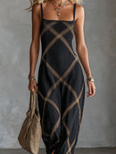 The Cassia — Geometric Maxi Dress.