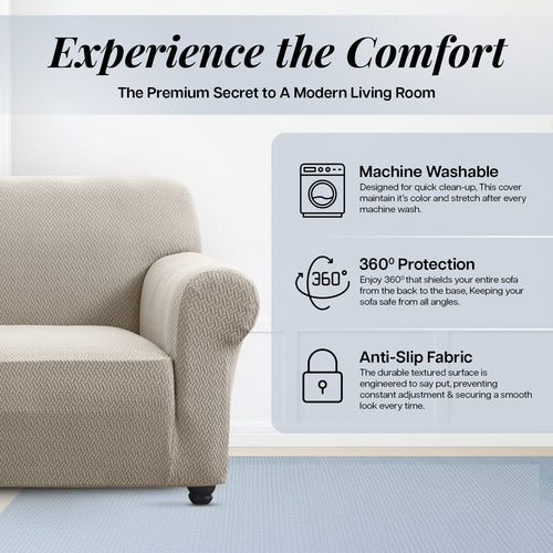 1PC Stretch Sofa Cover – Spandex Non-Slip Couch Slipcover, Washable & Pet-Friendly