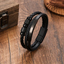 The Ashcroft Layered Leather Bracelet