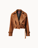 Sculpt Suede Jacket - Brown