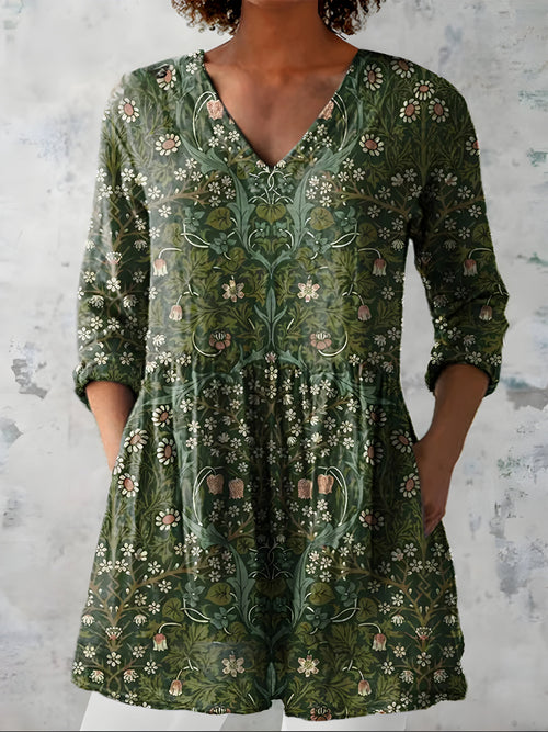 Cecelia | Long Blouse with V-Neck