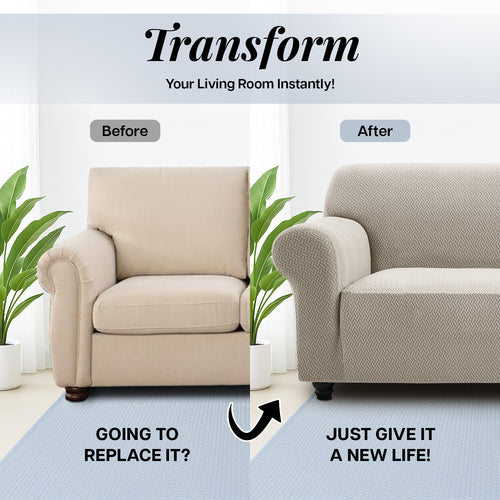 1PC Stretch Sofa Cover – Spandex Non-Slip Couch Slipcover, Washable & Pet-Friendly