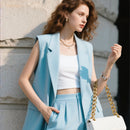 ⏰Last Day Sale 49% Off💖Women’s Stylish Sleeveless Blazer & High-Waisted Pants Set