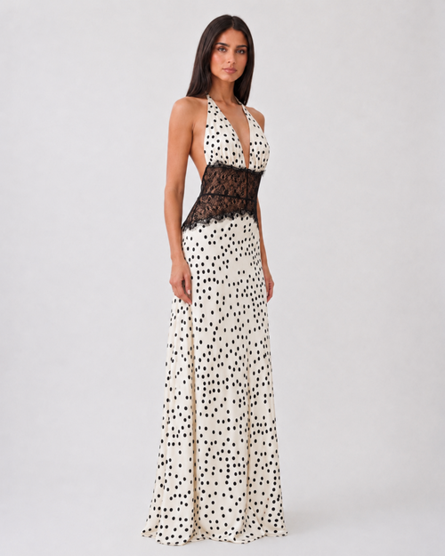 Dianah Lace And Satin Maxi Dress