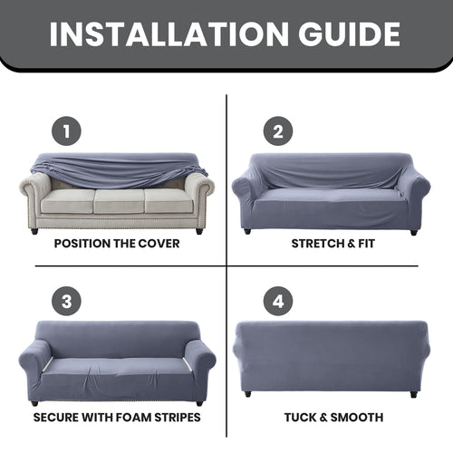 1PC Stretch Sofa Cover – Spandex Non-Slip Couch Slipcover, Washable & Pet-Friendly