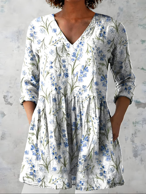 Lenora | Long Blouse with V-Neck
