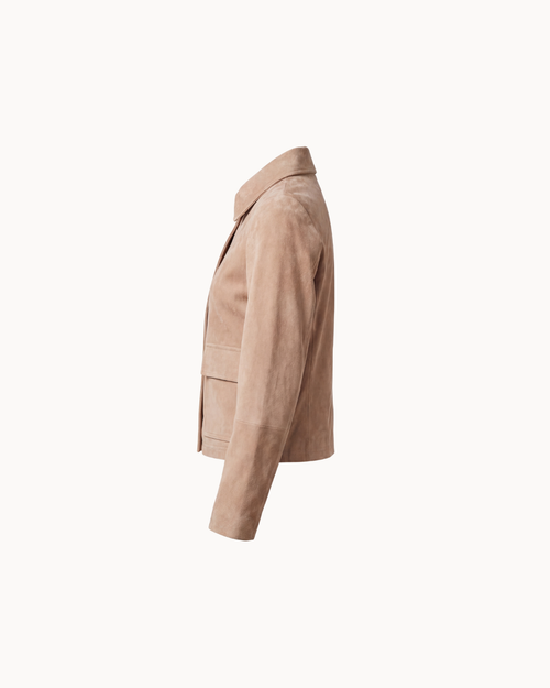 Vittoria Sheep Suede Jacket - Soft Camel