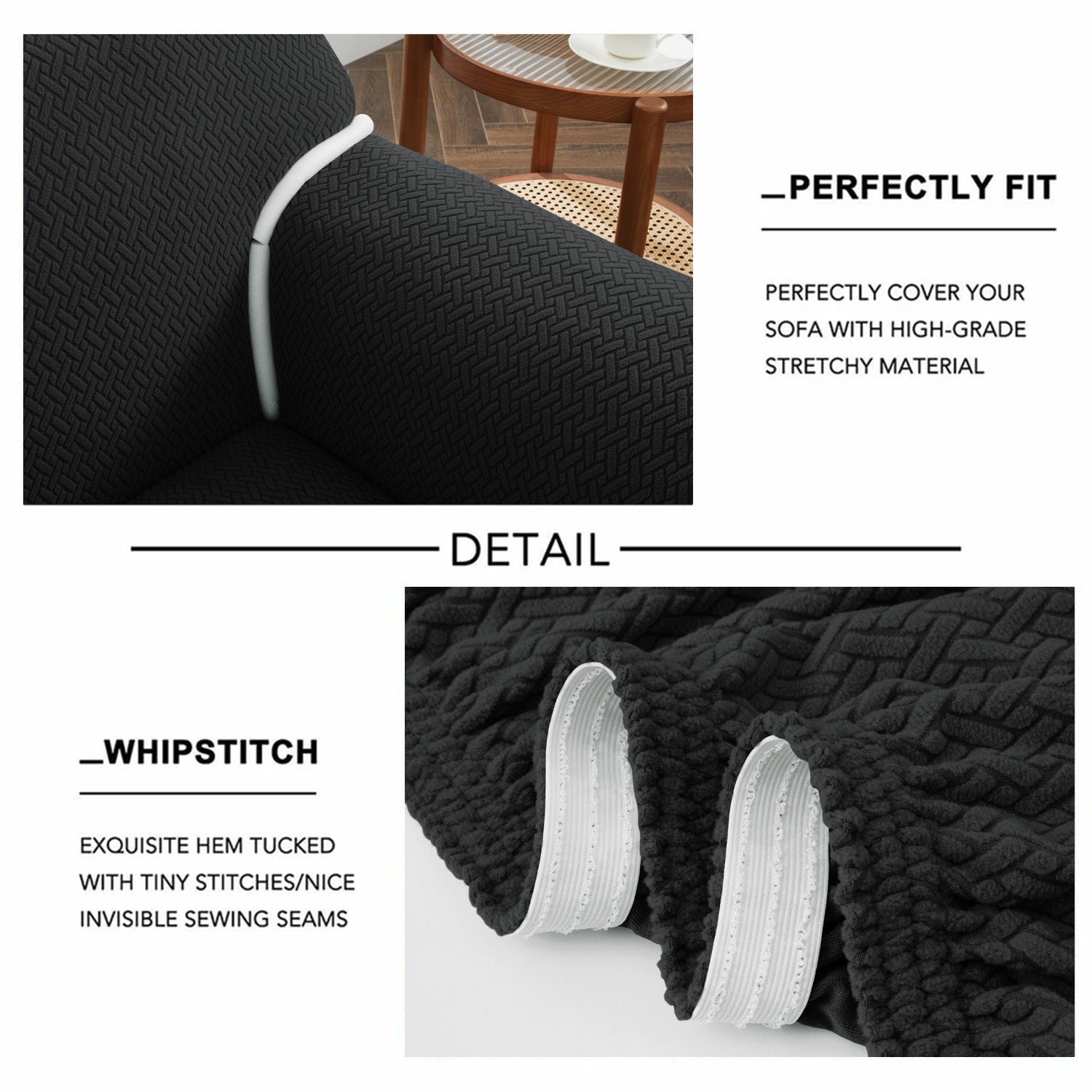 1PC Stretch Sofa Cover – Spandex Non-Slip Couch Slipcover, Washable & Pet-Friendly