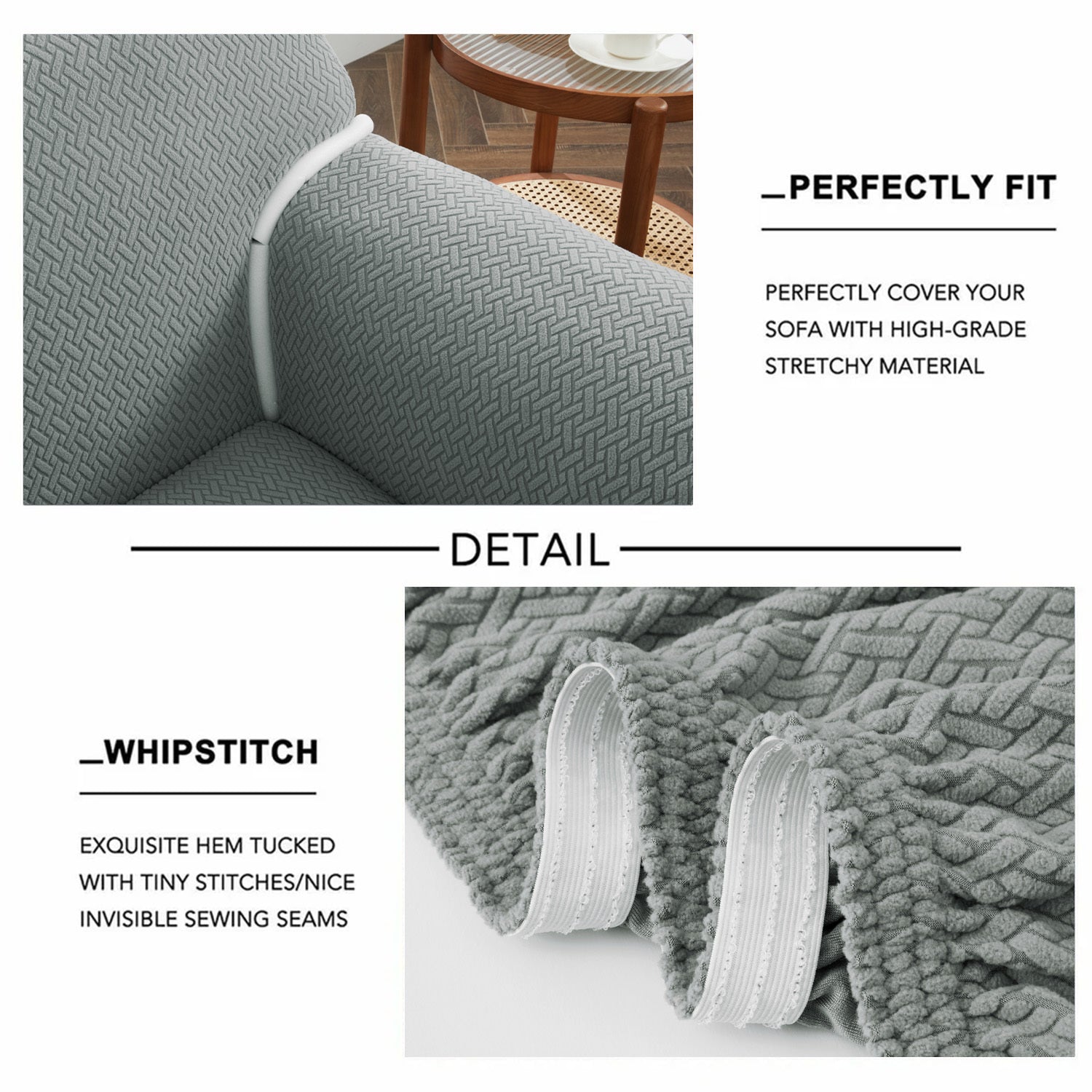 1PC Stretch Sofa Cover – Spandex Non-Slip Couch Slipcover, Washable & Pet-Friendly