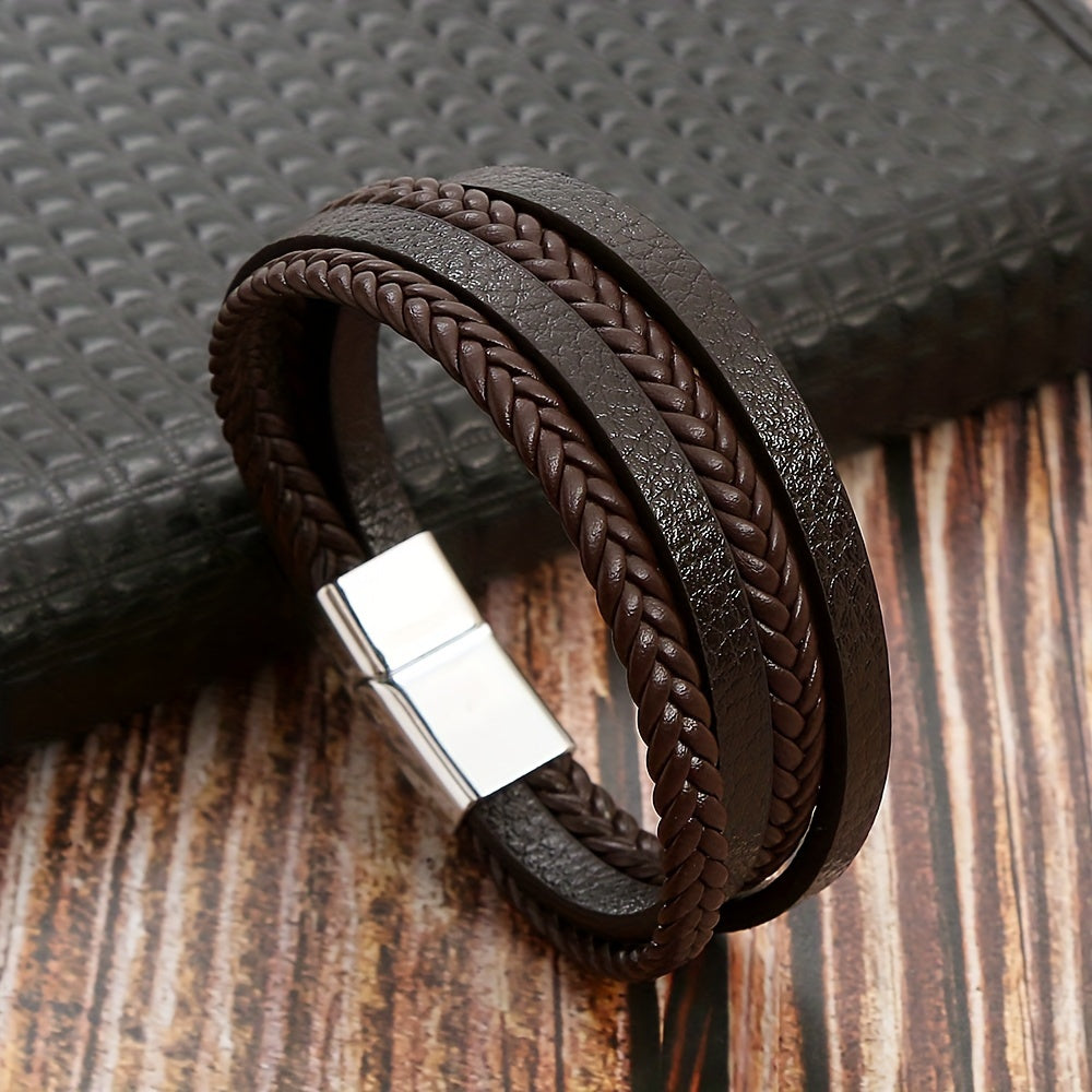 The Weston Magnetic Leather Bracelet