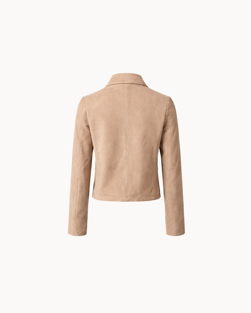 Vittoria Sheep Suede Jacket - Soft Camel