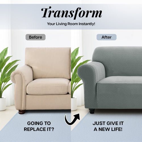 1PC Stretch Sofa Cover – Spandex Non-Slip Couch Slipcover, Washable & Pet-Friendly
