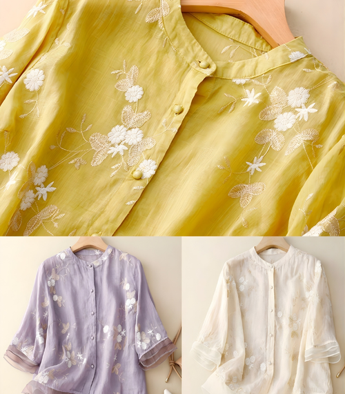 Clarice™ Embroidered Cotton Blouse