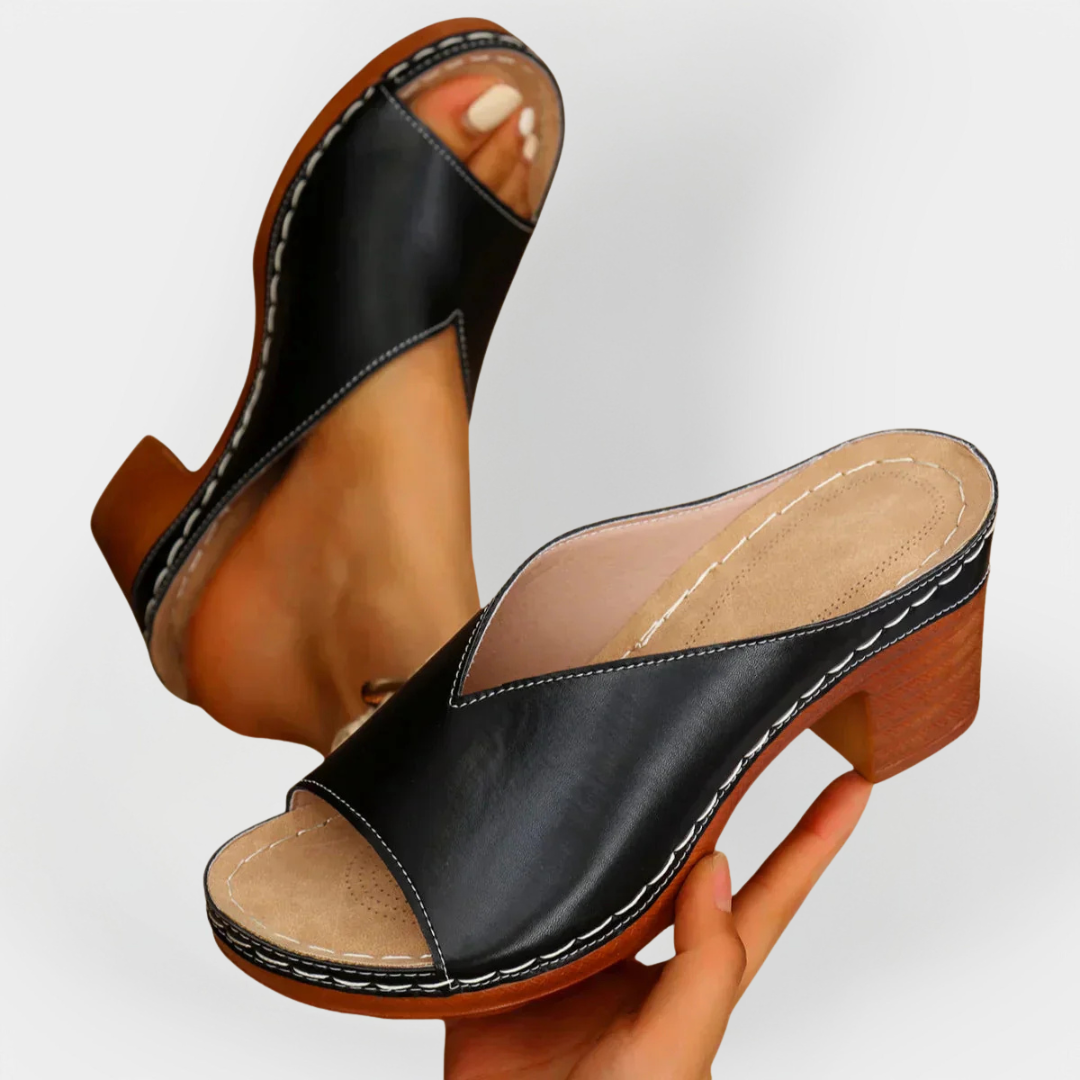 Orthopedic Sandals with Thick Heel