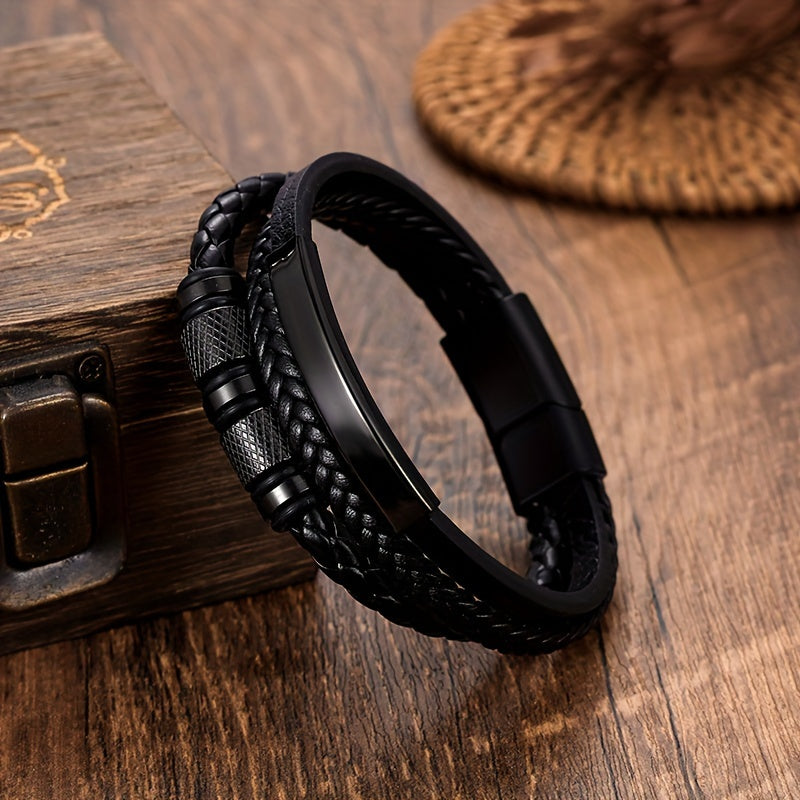 The Ashcroft Layered Leather Bracelet