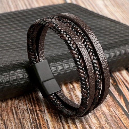 The Weston Magnetic Leather Bracelet