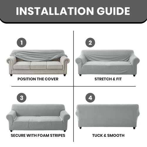 1PC Stretch Sofa Cover – Spandex Non-Slip Couch Slipcover, Washable & Pet-Friendly
