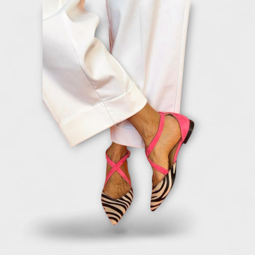 Zebra Flats in Pink Power