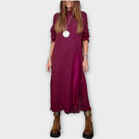Elegant Layered Knit Maxi Dress
