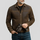 Suede Jacket with Zip