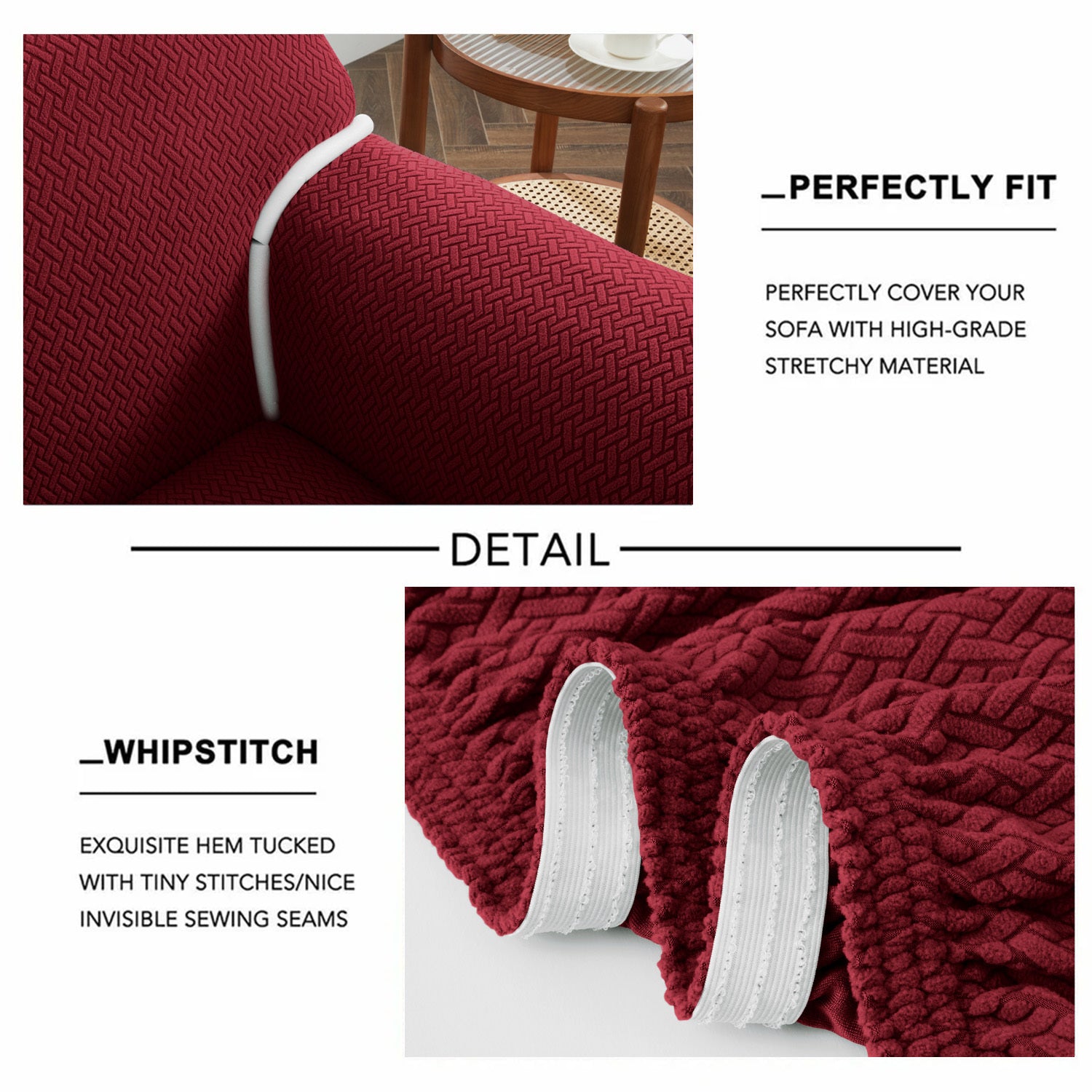 1PC Stretch Sofa Cover – Spandex Non-Slip Couch Slipcover, Washable & Pet-Friendly