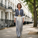 ⏳Time-Limited Special⏰Women's Striped Shirt & Wide-Leg Pants 2-Piece Set