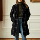 Kora™ Long Tweed Plaid Coat