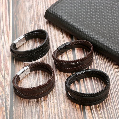 The Weston Magnetic Leather Bracelet
