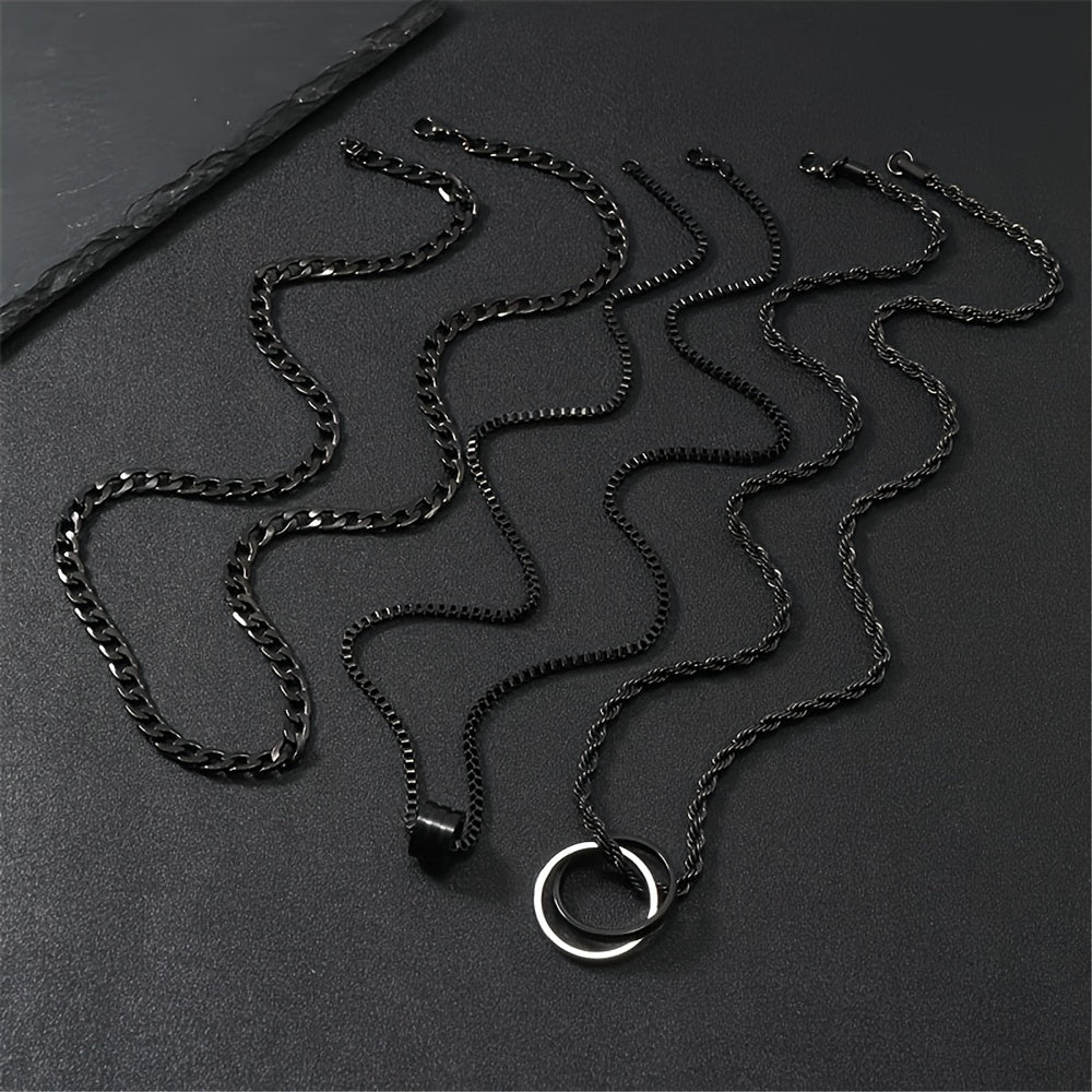 The Onyx Cuban Chain Set — 3 Piece