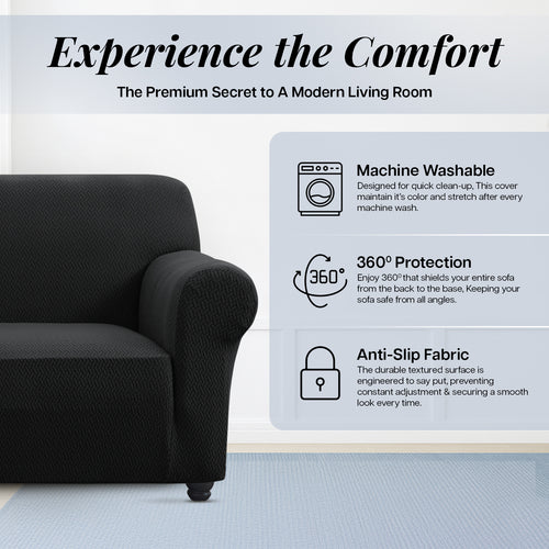 1PC Stretch Sofa Cover – Spandex Non-Slip Couch Slipcover, Washable & Pet-Friendly