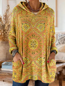 Alice™ Retro Ethnic Print Hooded Tunic