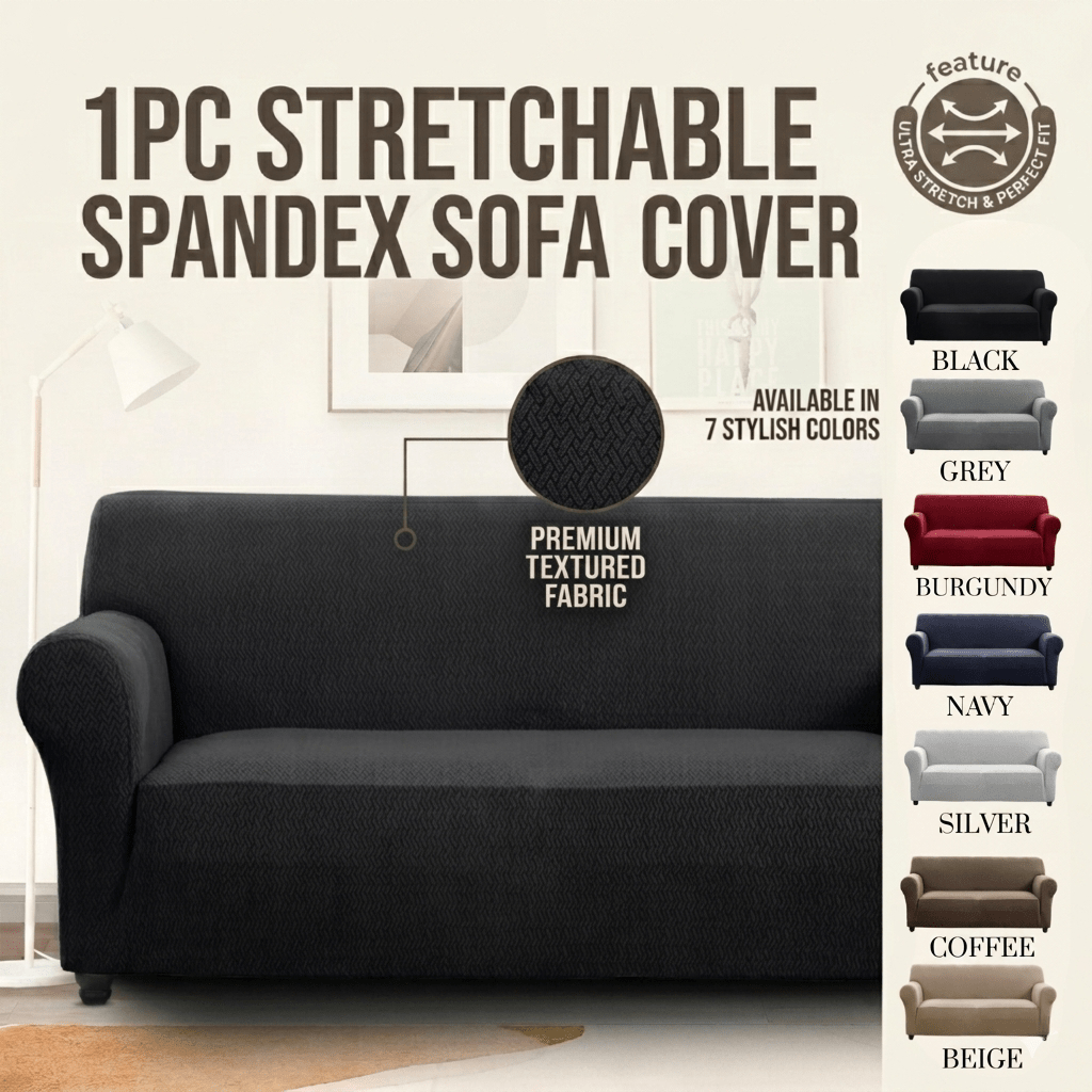1PC Stretch Sofa Cover – Spandex Non-Slip Couch Slipcover, Washable & Pet-Friendly