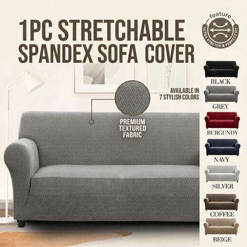 1PC Stretch Sofa Cover – Spandex Non-Slip Couch Slipcover, Washable & Pet-Friendly