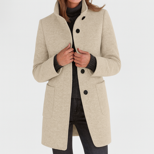 Adele™ High Collar Wool Blend Jacket