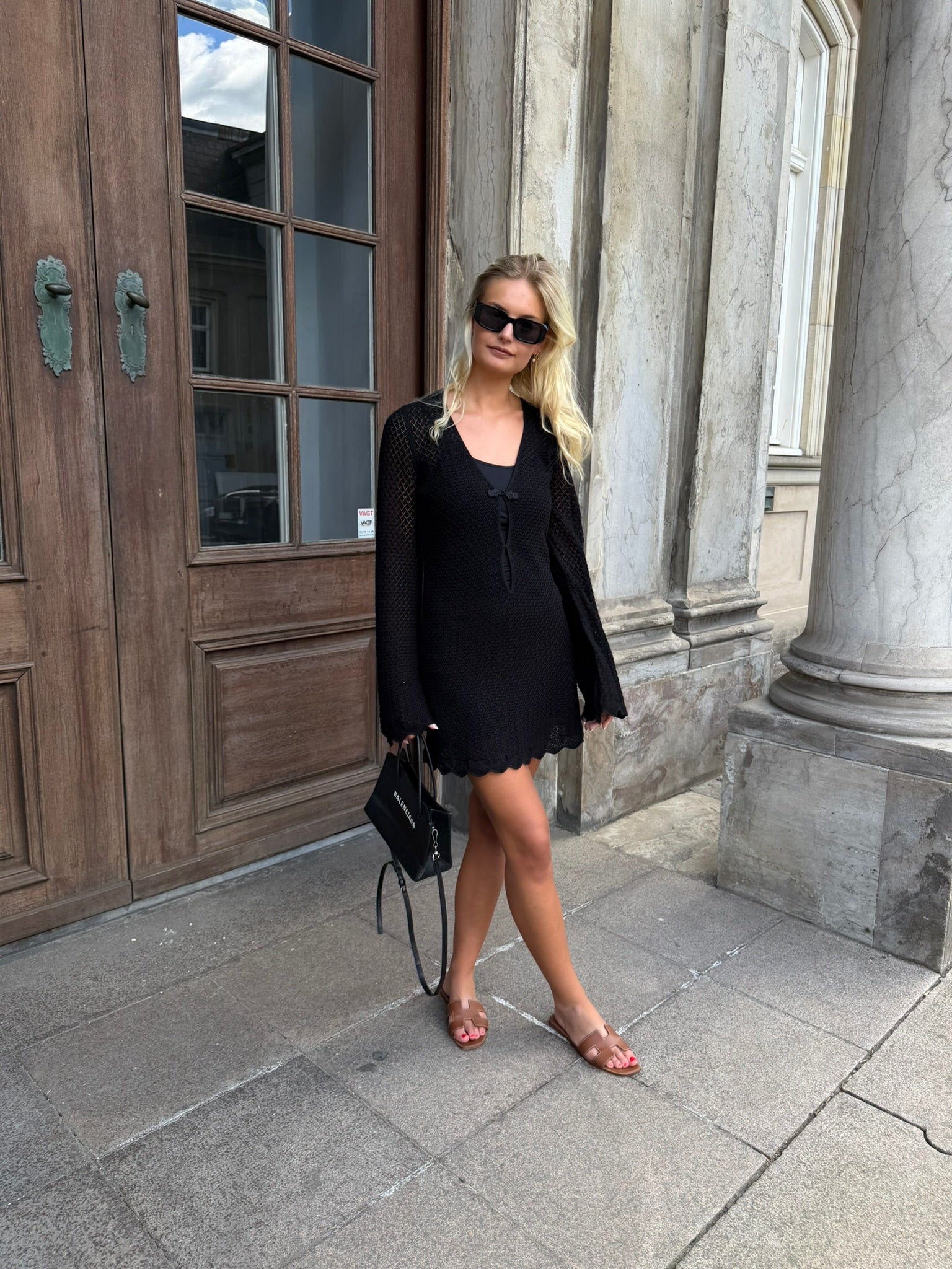 Tanzania Short Crochet Dress – Black