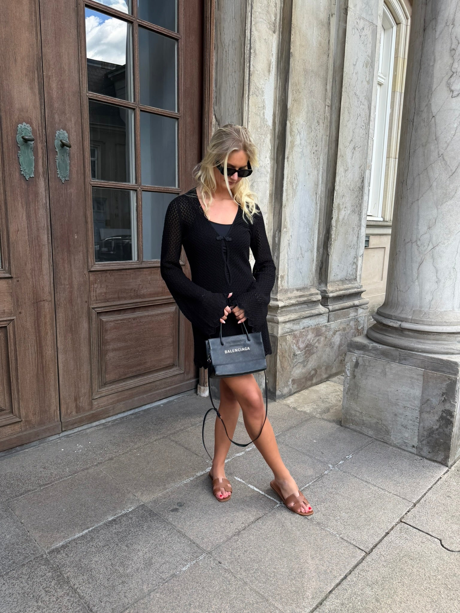 Tanzania Short Crochet Dress – Black