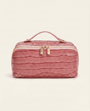 Melis Makeup Case in Pink Croc