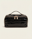 Melis Makeup Case in Noir Croc