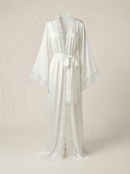 Celine Maxi Lace Robe in Ivory