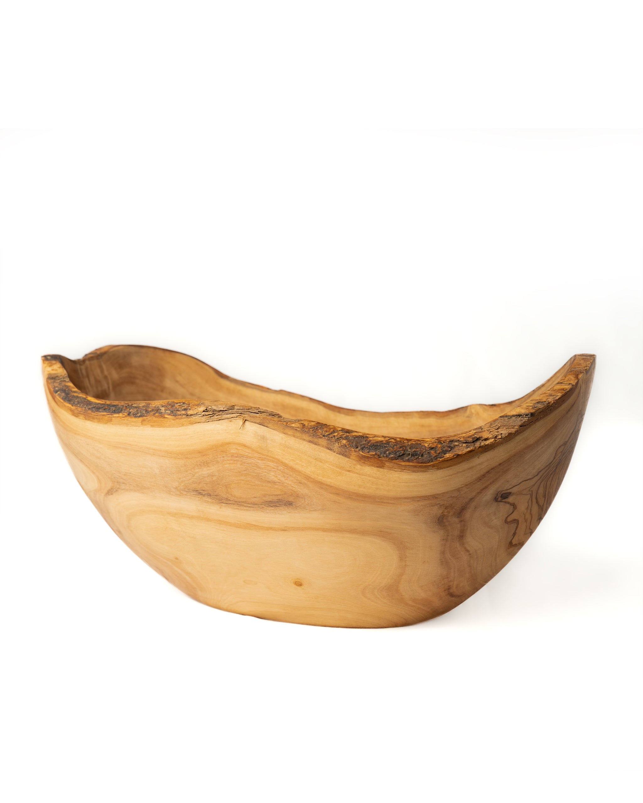 Handmade Olive Wood Rustic Fruit Bowl