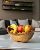 Handmade Olive Wood Rustic Fruit Bowl