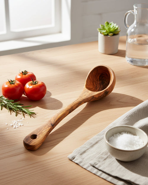 Olive Wood Ladle – Handmade Kitchen Utensil