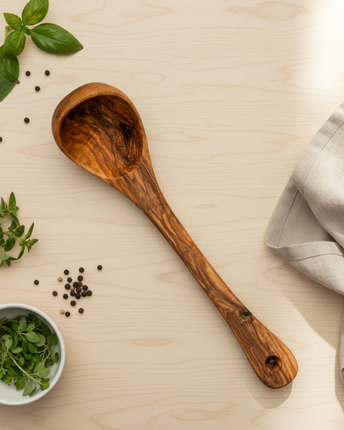 Olive Wood Ladle – Handmade Kitchen Utensil