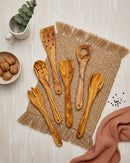 Olive Wood Kitchen Utensil Set – 6 pcs