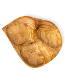 Handmade Olive Wood 3-Section Olive Dish