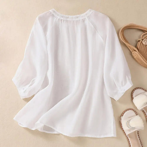 Sophie™ Embroidered Cotton Floral Blouse