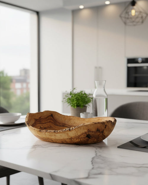 Handmade Olive Wood Rustic Bowl
