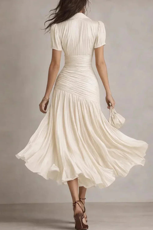 Serenelle – Satin Elegance Midi Dress